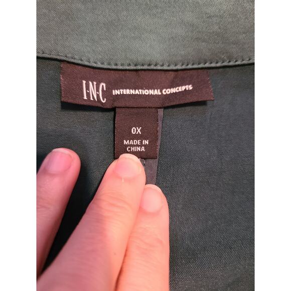 International concepts ox womens emerald open front satin blazer new with tags - Picture 4 of 10